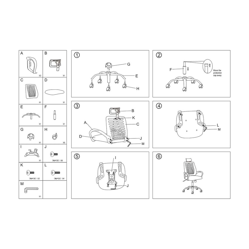 Silla De Oficina Ejecutiva Madrid Ergonomica Color Negro Bm-805 Arthome image number 6.0