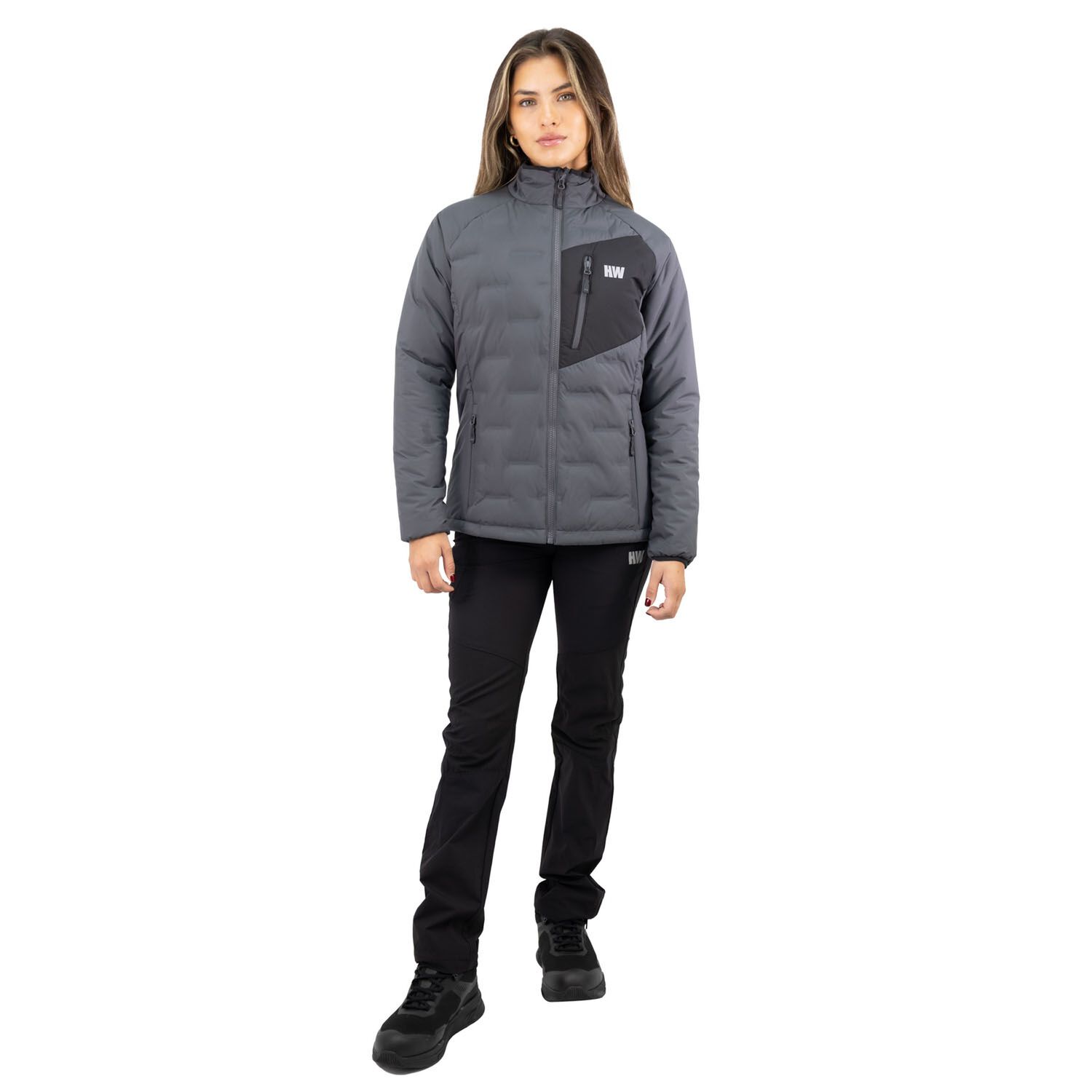 Parka Insulada Hw Explorer S/gorro Mujer Carbon Grey image number 0.0