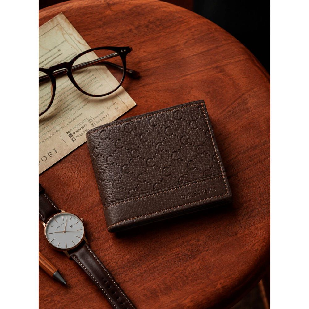 Billetera Hombre Lucca Caf&eacute; Oscuro Con Monedero Carven Paris image number 0.0