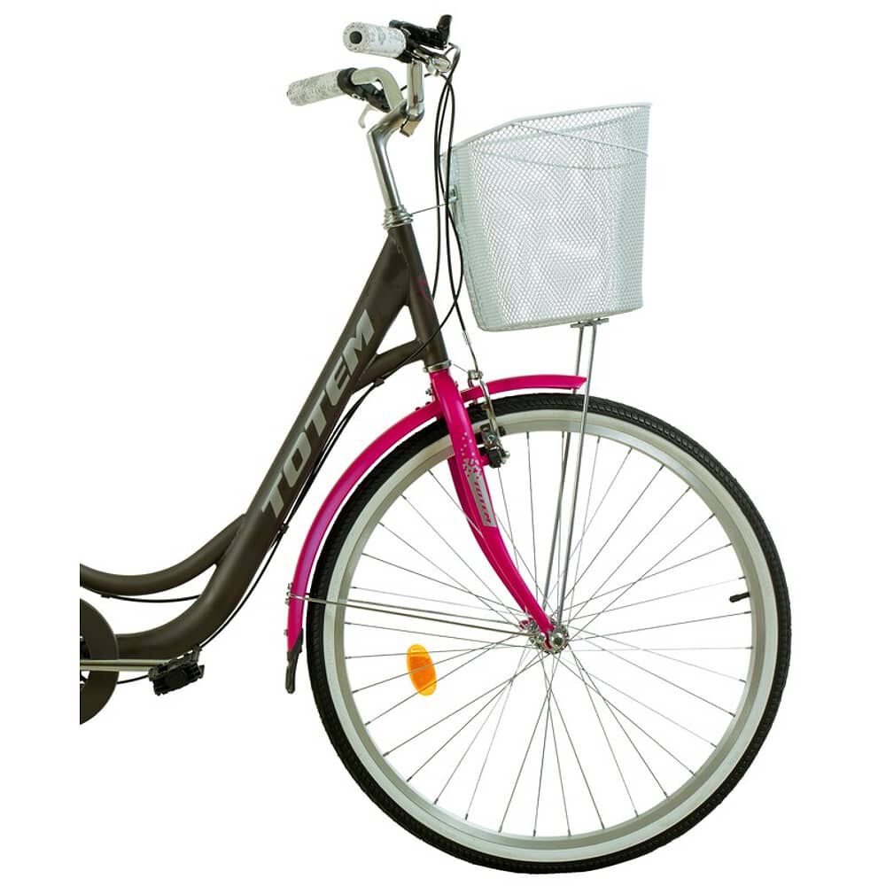 Bicicleta Totem City Dama Aro 26 Gris Con Fucsia image number 3.0