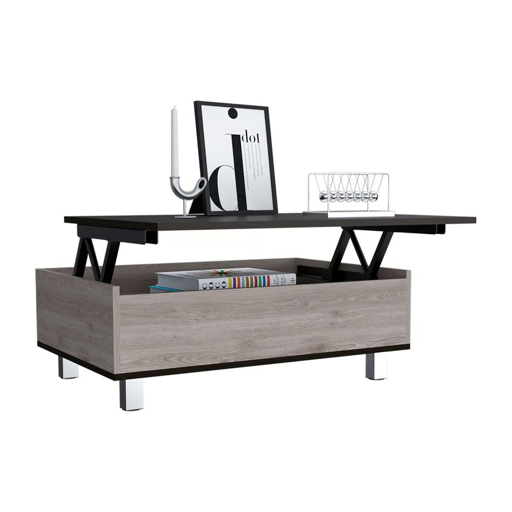 Mesa De Centro Extensible Fm-002g Gris Y Negro image number 1.0