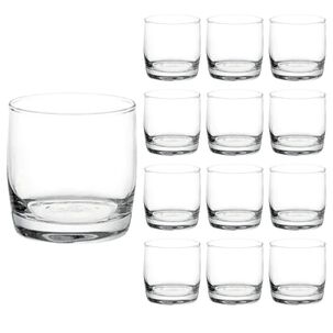 Set 12 Vasos Monterrey Transparente Cortos Cristar 296 Ml
