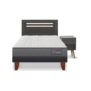 Cama Europea Cic Anatomic / 1.5 Plazas / Base Normal + Set De Maderas