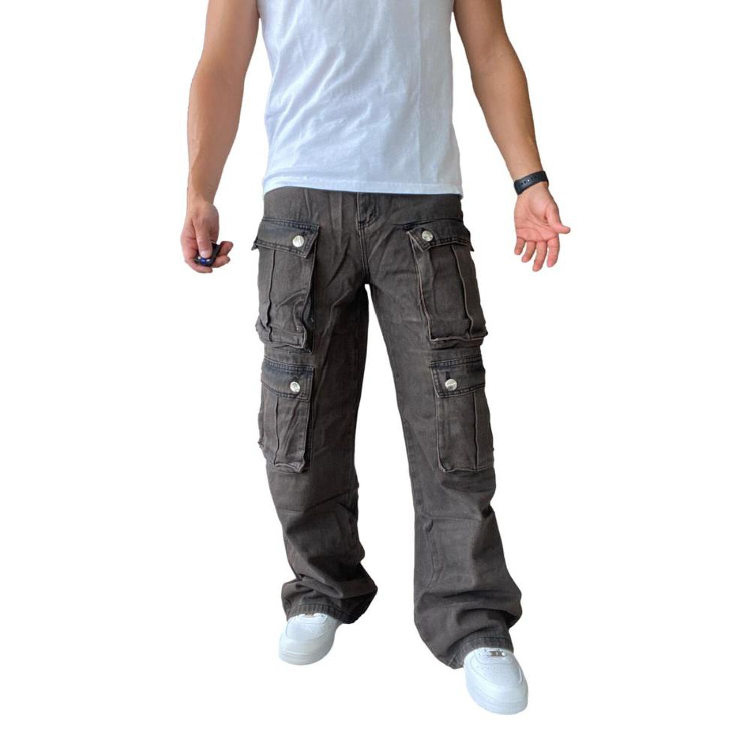 Jeans Di&aacute;bolo Cargo Ancho Wide Leg Hombre image number 22.0