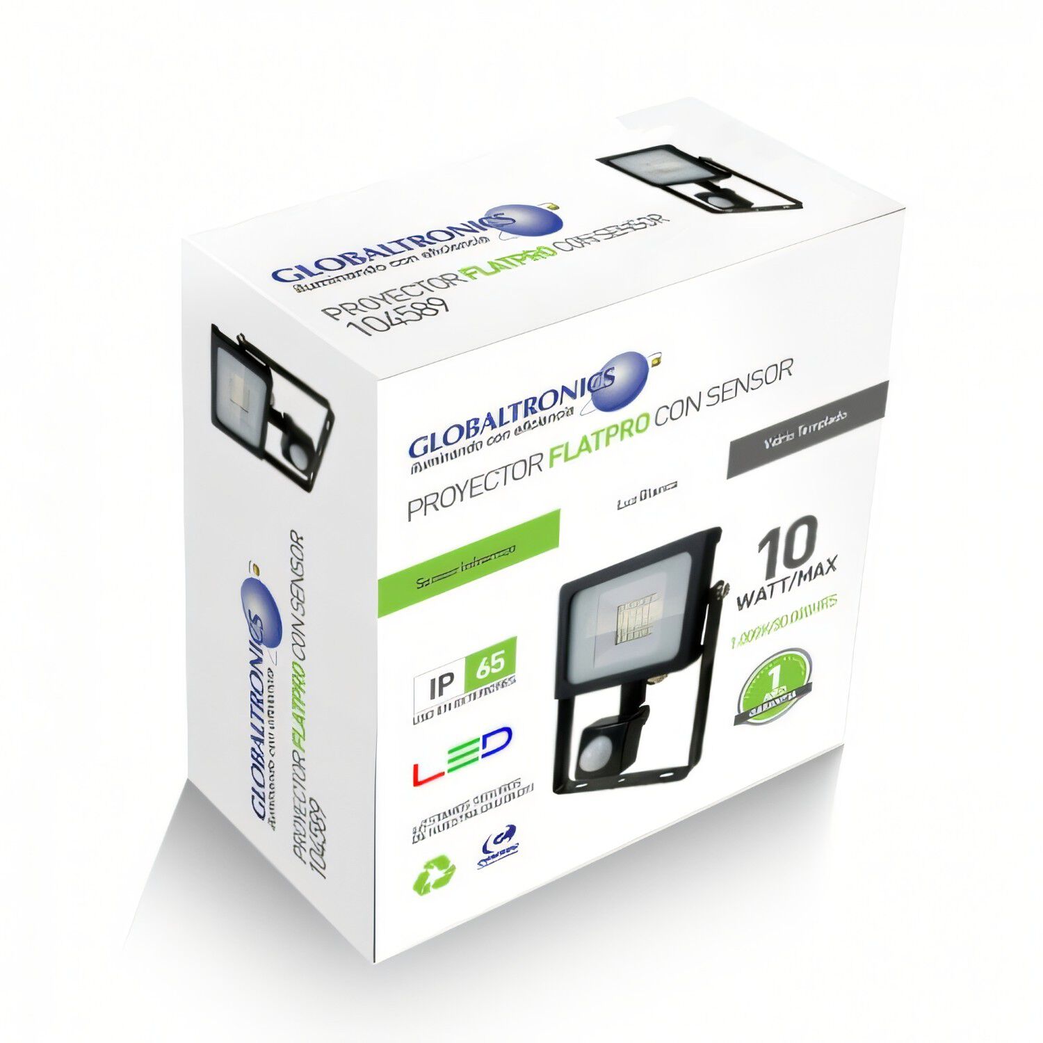 Foco Proyector Led Flatpro Con Sensor 100w 6000k Luz Blanca - Globaltronics image number 0.0