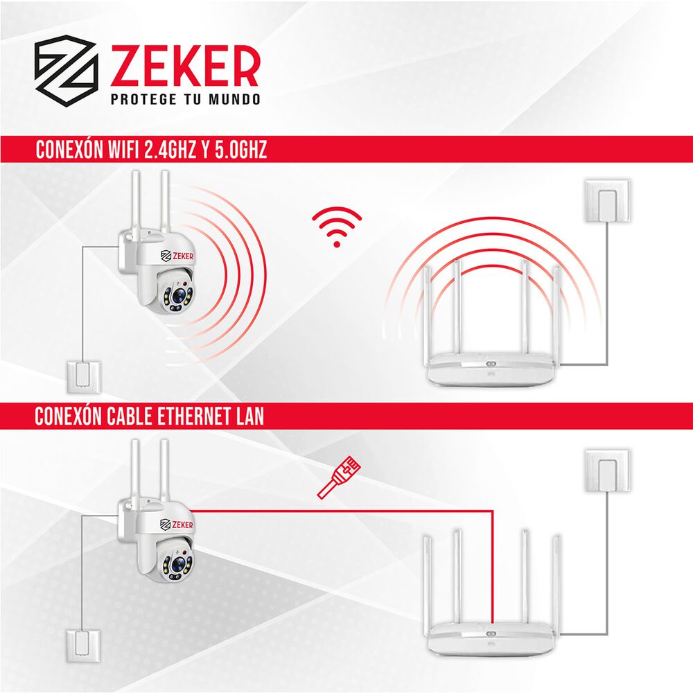 C&aacute;mara De Seguridad Wifi Exterior Impermeable Zeker 2mp 5g image number 6.0