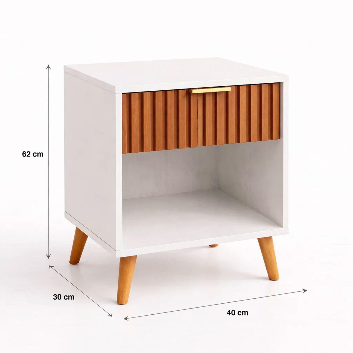 Velador Toulouse Blanco / Madera image number 3.0