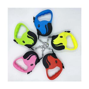 Cuerda Retractil 5m Flexible Paseo De Perros Mascotas Rosadp