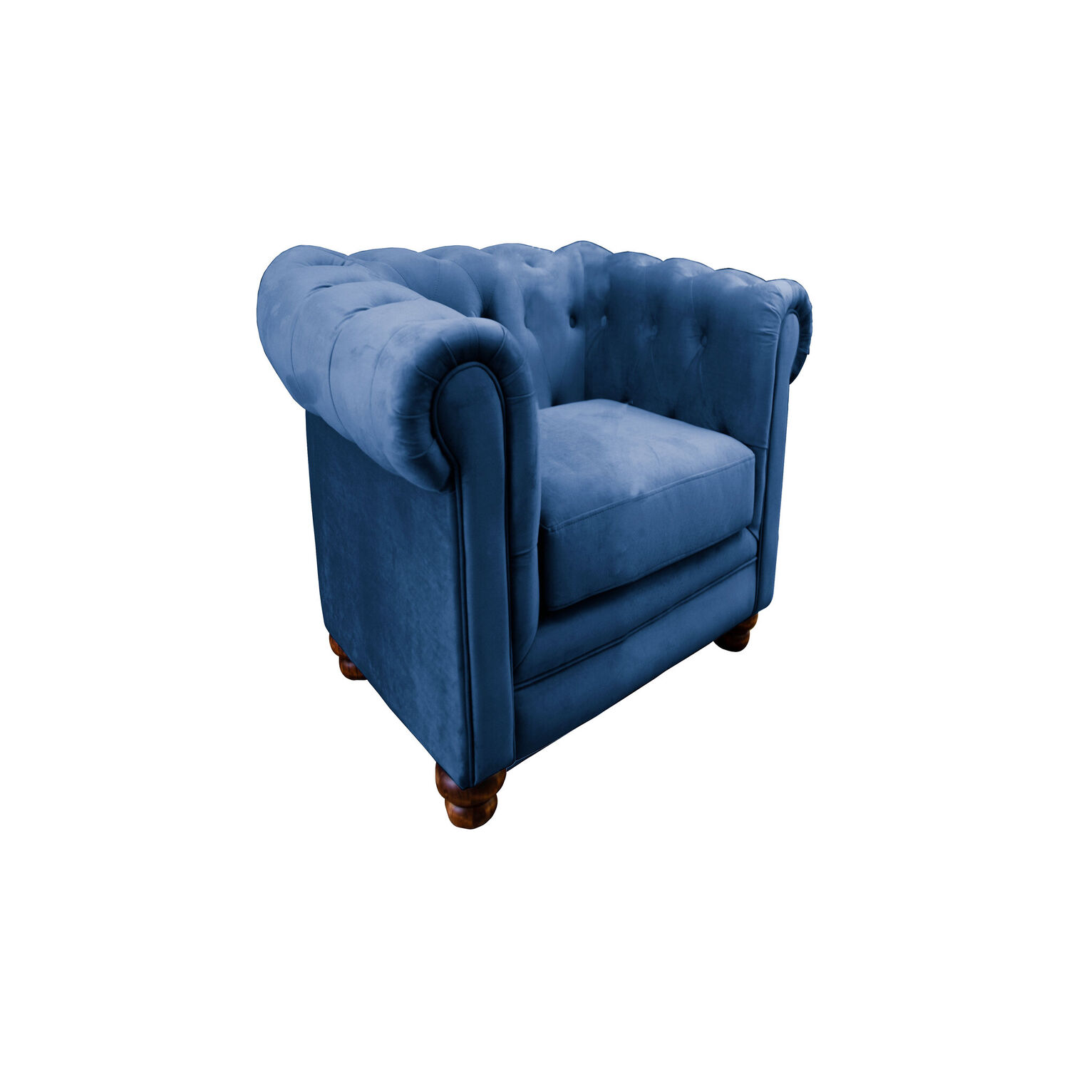 Sofa Florencia 1 Cuerpo Tela Velvet Azul Petroleo image number 1.0