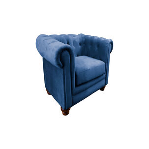 Sofa Florencia 1 Cuerpo Tela Velvet Azul Petroleo