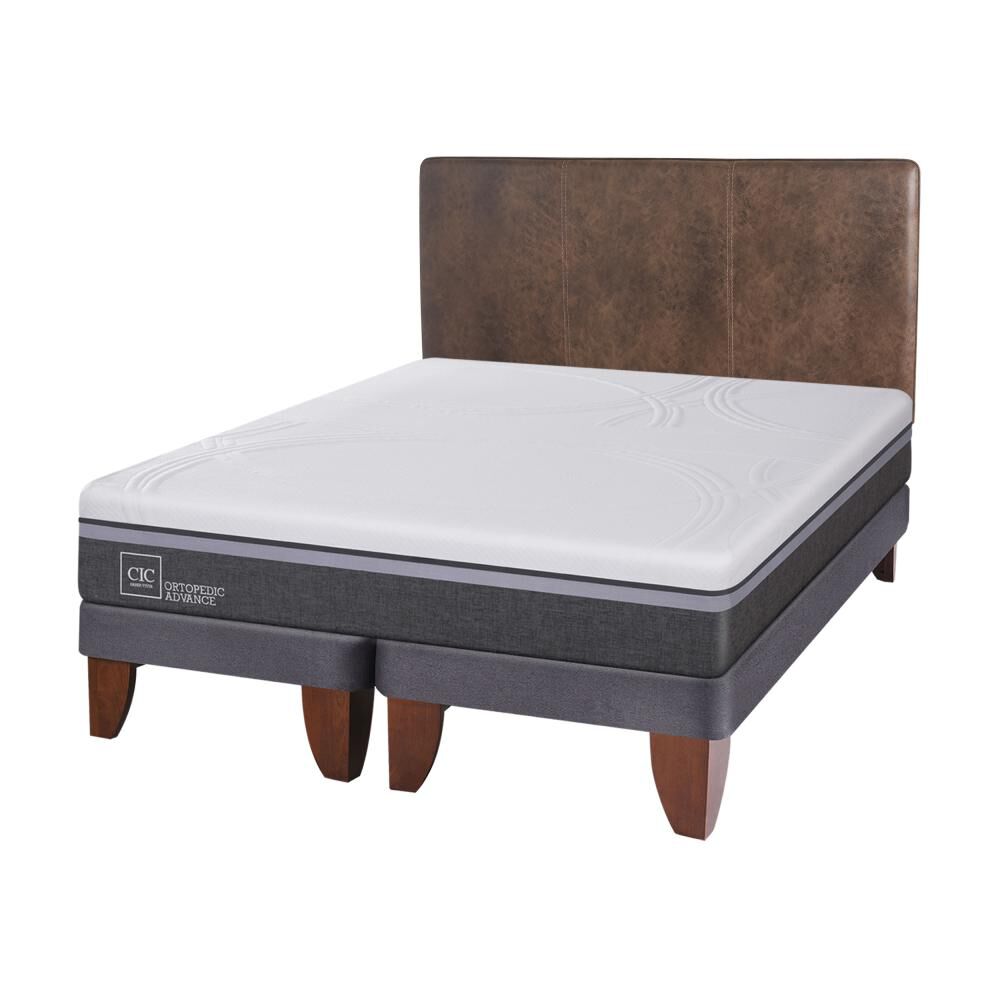 Cama Europea Cic Ortopedic Advance / King / Base Dividida + Respaldo image number 1.0