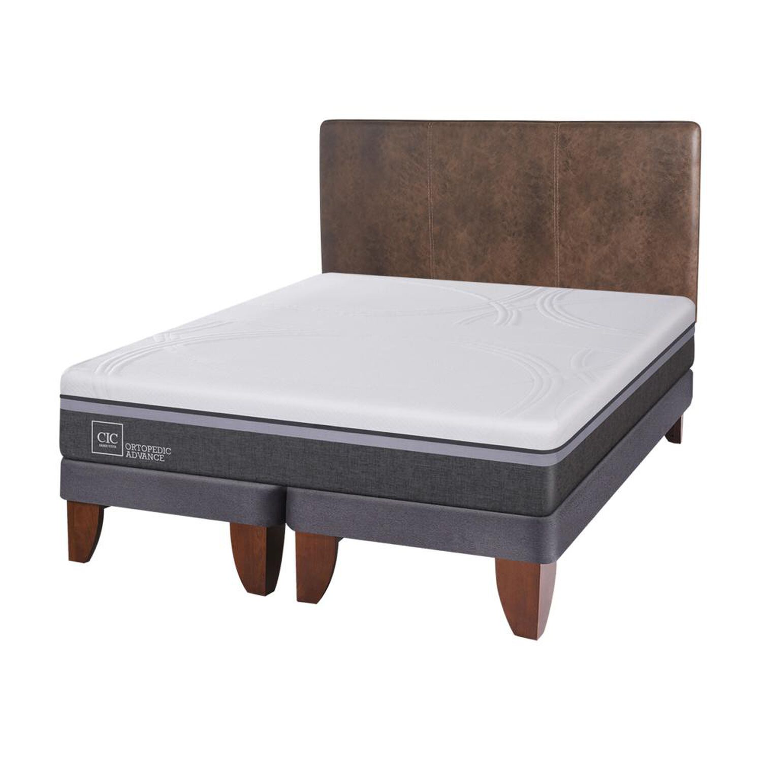 Cama Europea Cic Ortopedic Advance / King / Base Dividida + Respaldo image number 1.0
