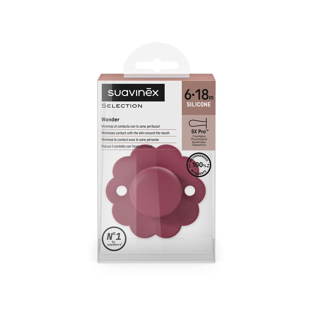 Chupete Fisiol&oacute;gico Silicona 6/18m Wonder Viva Magenta image number 2.0