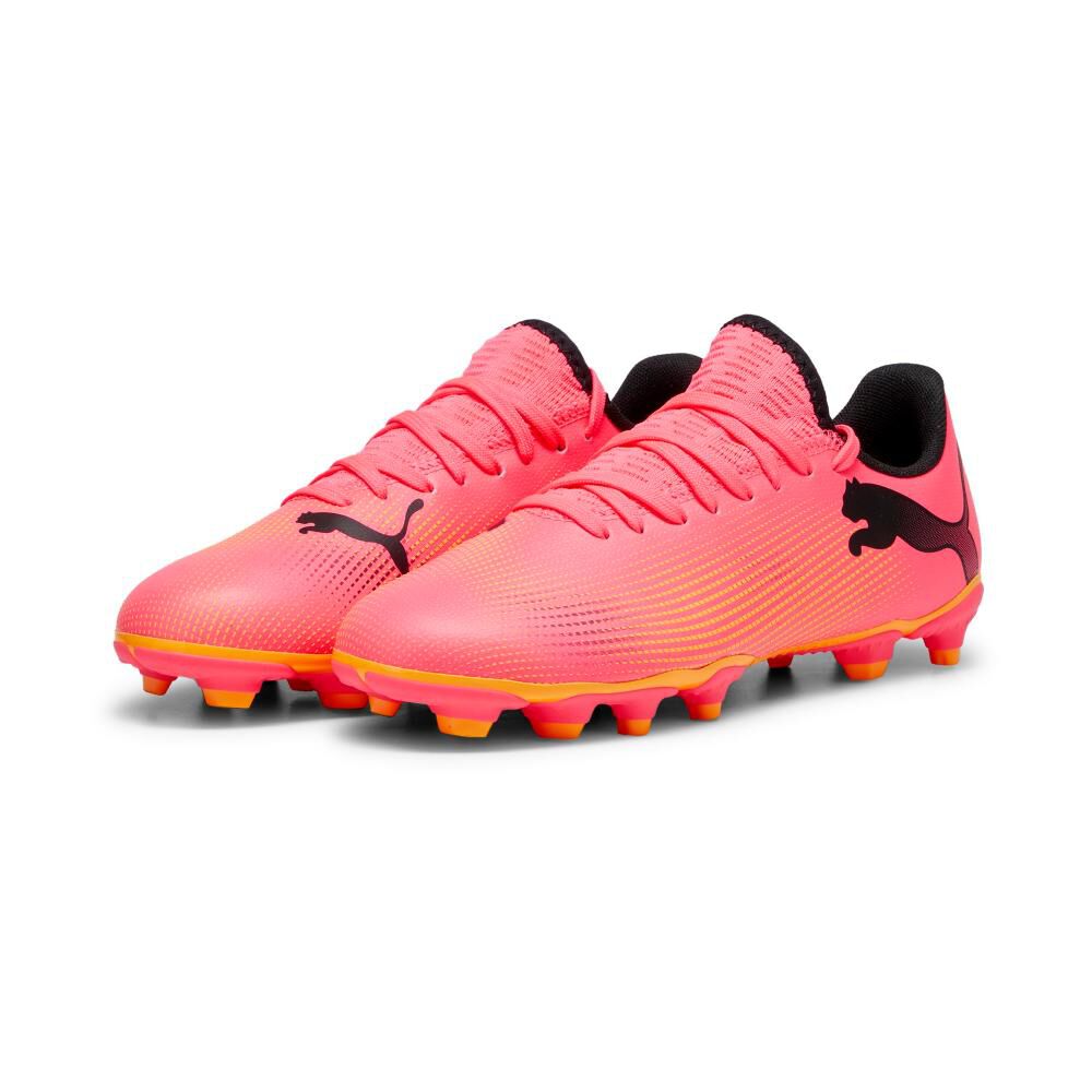Zapato De Fútbol Unisex Puma Future 7 Play Fg/ag Jr Rosado image number 0.0