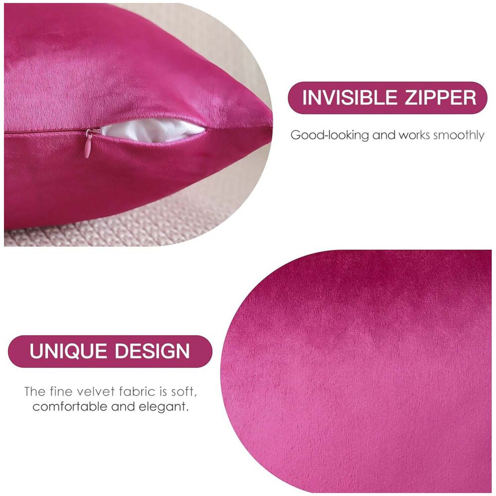 Pack De 02 Fundas De Coj&iacute;n De Terciopelo Suave 45x45 Mod13 image number 3.0