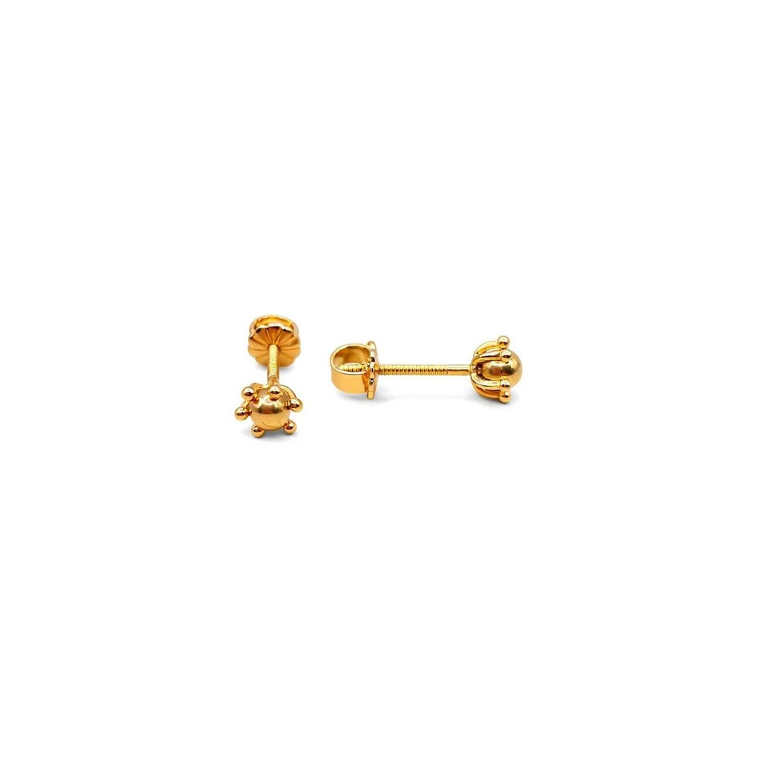 Aros Bolita Pistilo 9mm No6 Oro 18k 3.60gr Regalo Mujer Dorado image number 2.0
