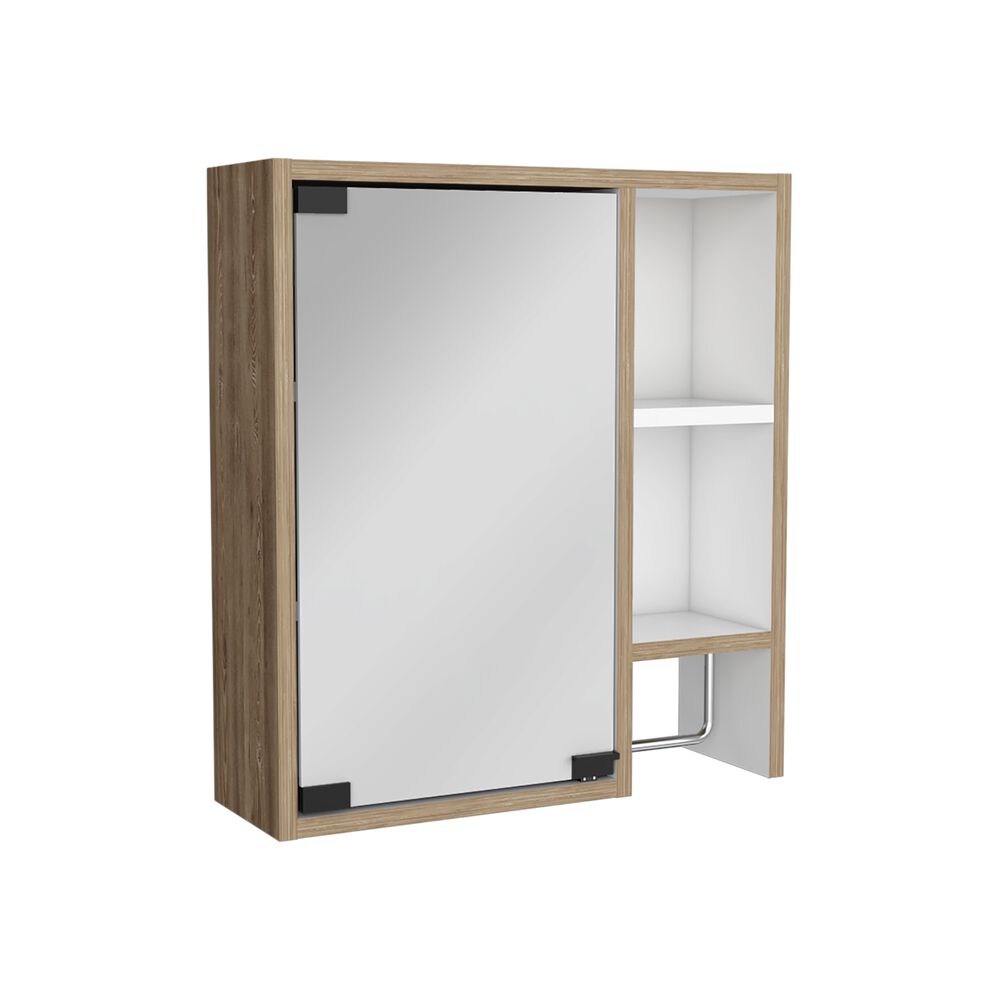 Botiquin De Ba&ntilde;o 1 Puerta 52,2x47,2x14,6 Cm Caf&eacute; Claro image number 0.0