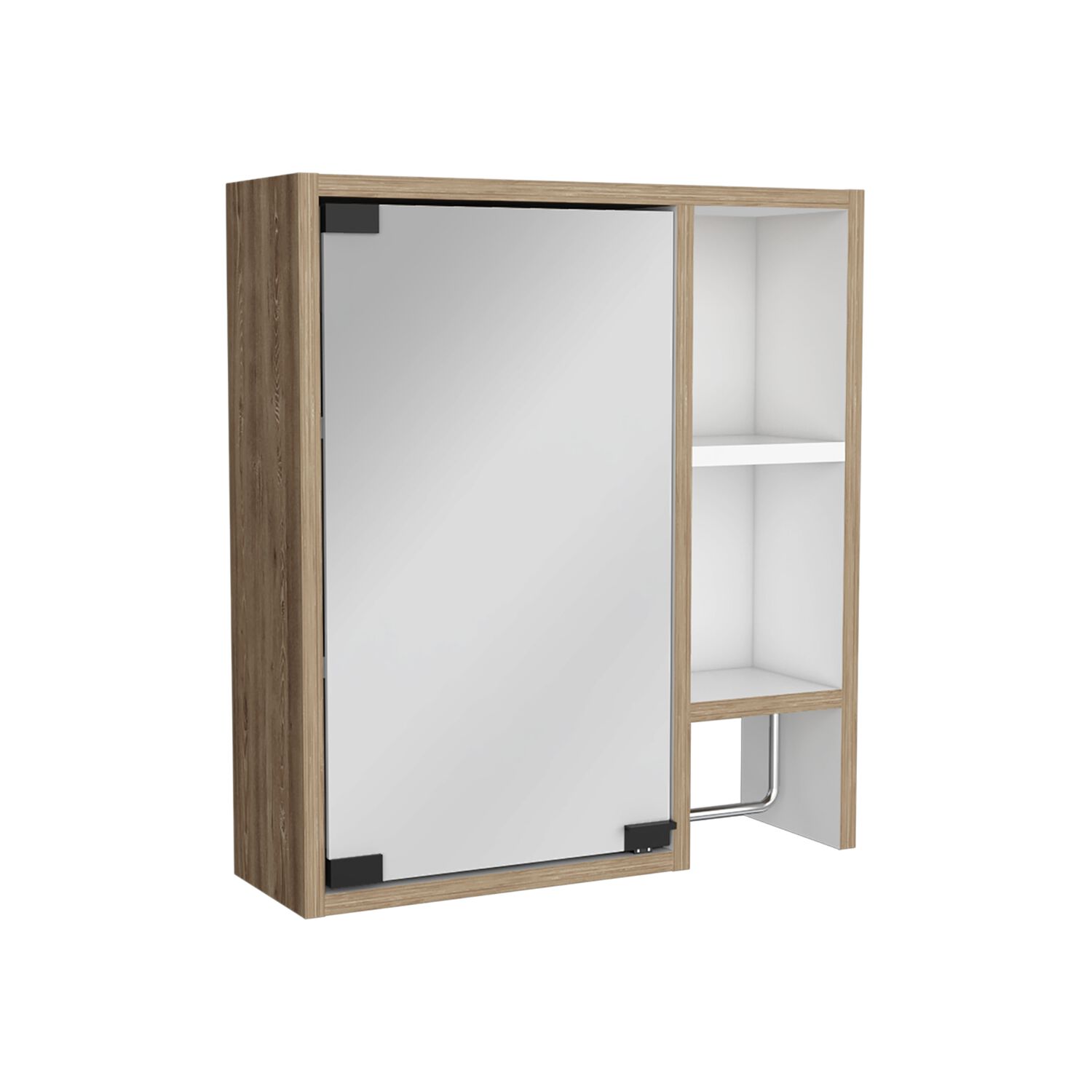 Botiquin De Ba&ntilde;o 1 Puerta 52,2x47,2x14,6 Cm Caf&eacute; Claro image number 0.0