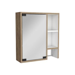 Botiquin De Ba&ntilde;o 1 Puerta 52,2x47,2x14,6 Cm Caf&eacute; Claro