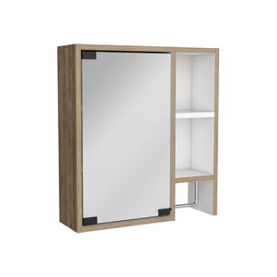 Botiquin De Ba&ntilde;o 1 Puerta 52,2x47,2x14,6 Cm Caf&eacute; Claro