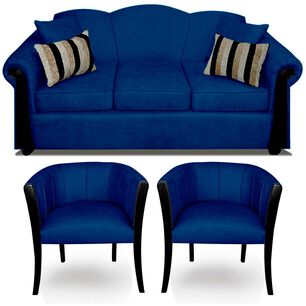 Juego De Living Elegant Detail Michigan 3c+ Sitiales / 5 Cuerpos