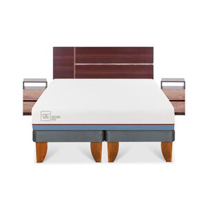 Cama Europea Cic Excellence Plus / 2 Plazas / Base Dividida + Set De Maderas