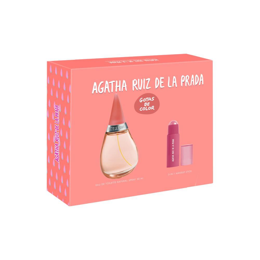 Agatha Ruiz De La Prada Mujer Estuche Gotas De Color Eau De Toilette 100 Ml + Lip & Cheek Stick image number 1.0