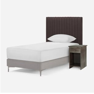 Set De Maderas Rosen Lucio Chocolate / 1.5 Plazas