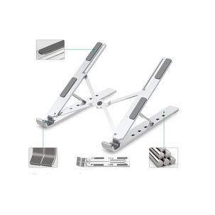 Soporte Plegable Para Notebook Laptop Stand, Met&aacute;lico, 7 Posiciones