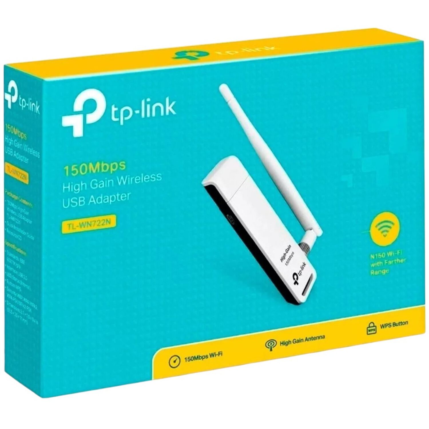 Adaptador Usb Inalambrico Wifi Tp-link Tl-wn722n 150mb Antena image number 1.0