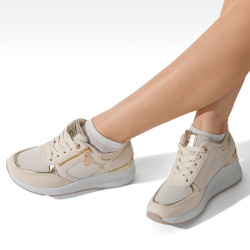 Zapatilla Deportiva Taco Cuña Malla Mujer Weide Jll60 image number 1.0