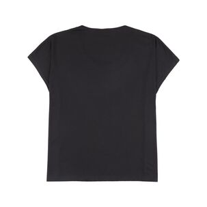 Polera Lisa Manga Corta Cuello Redondo Con Aplicación Lace Mujer Sexy Large