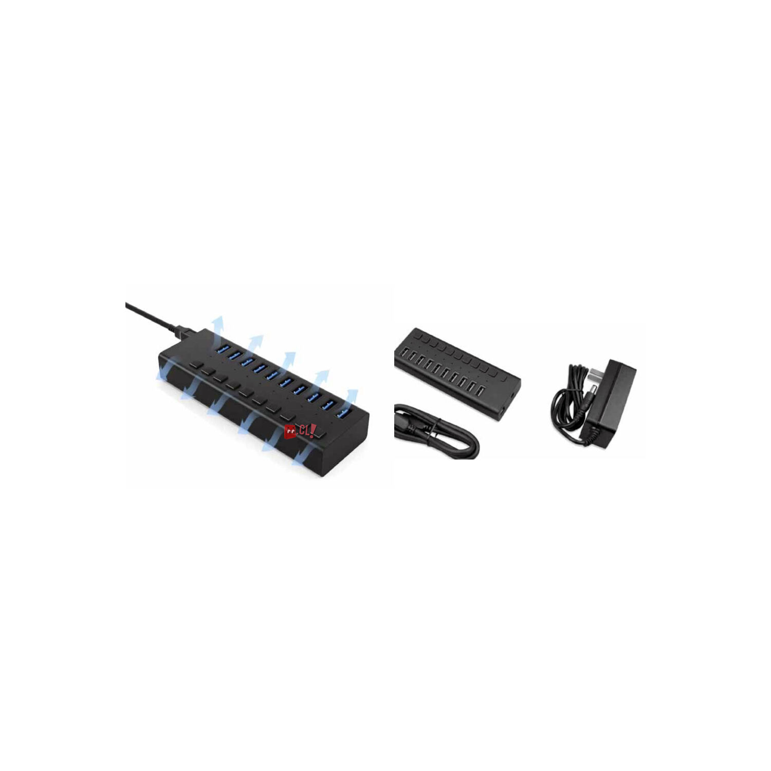 Hub Usb 10 Puertos 3.0 Ultra Veloz - Ps image number 1.0