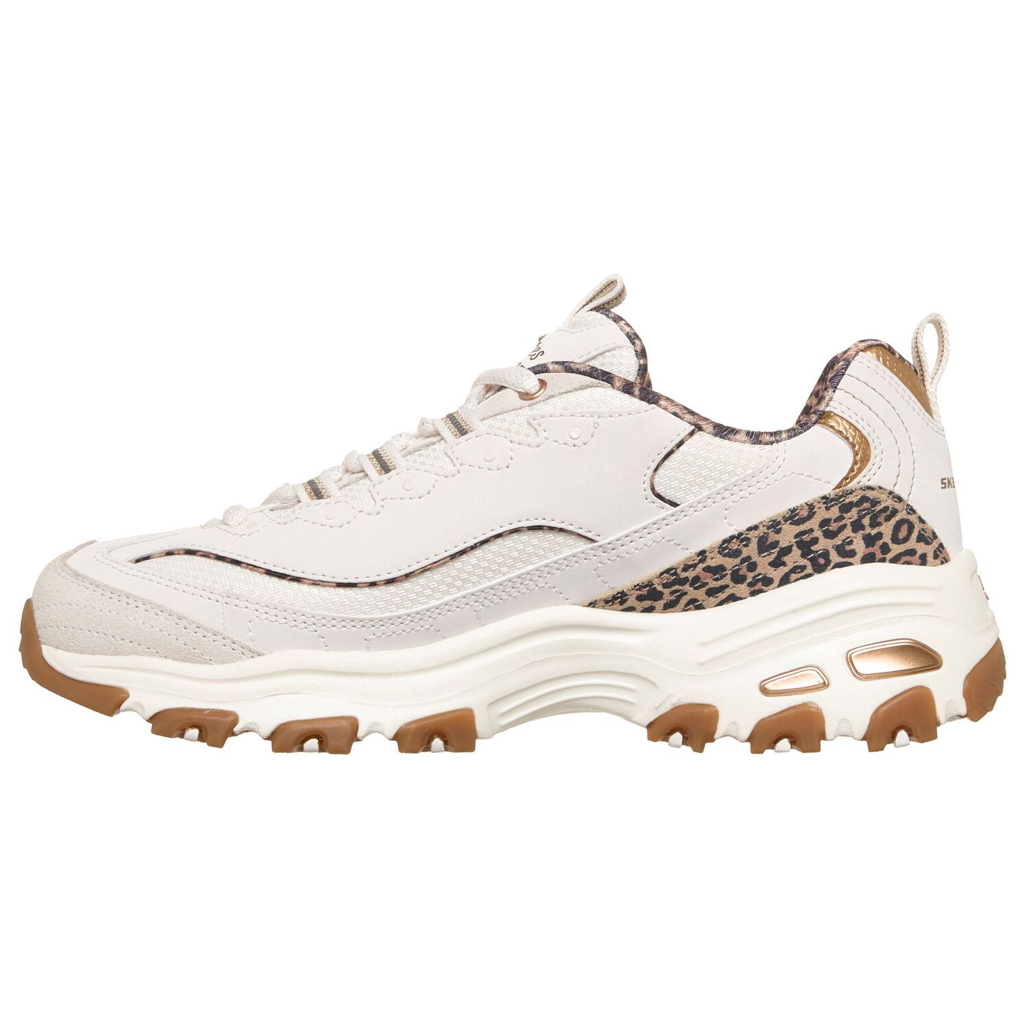 Zapatilla Urbana Mujer Skechers D Lites-wild Charm Wht image number 5.0