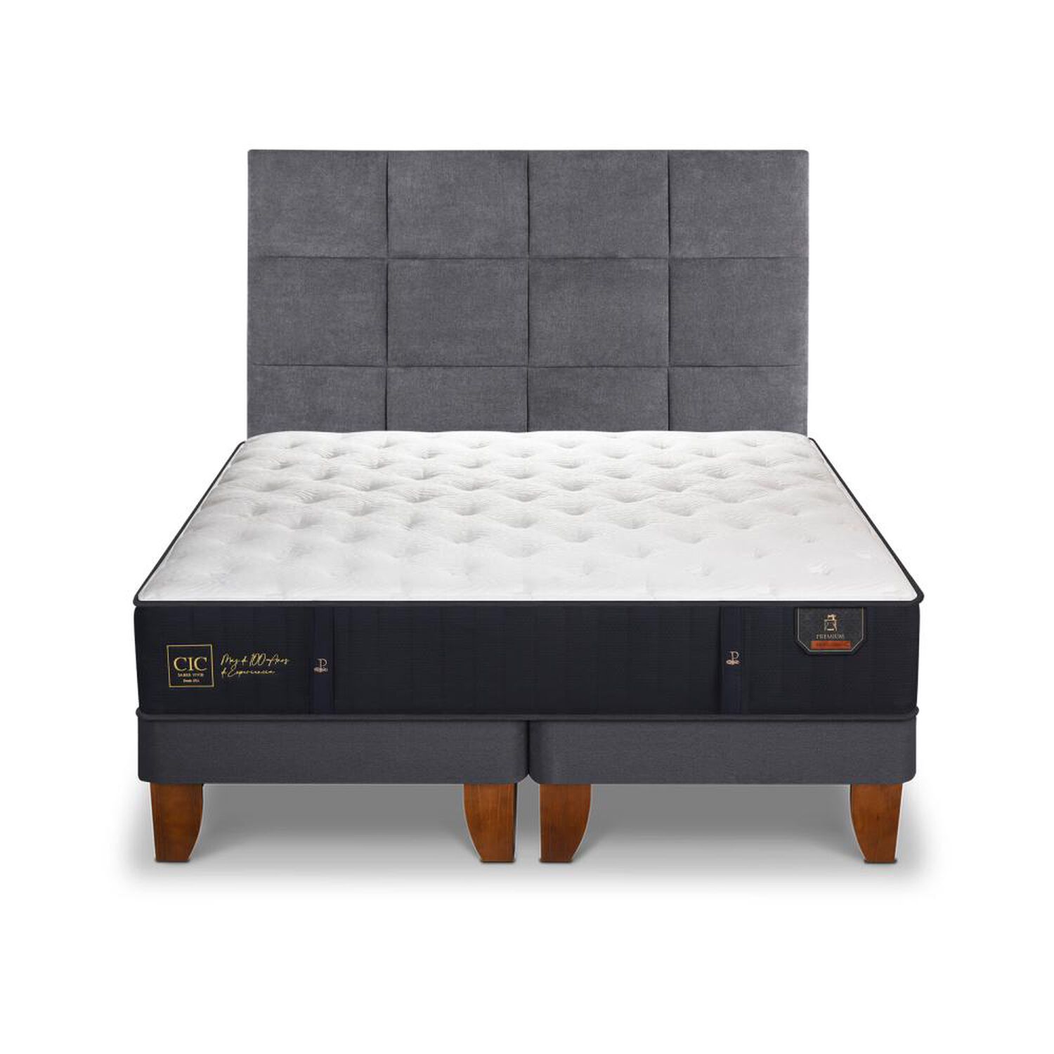 Cama Europea Cic Premium / Super King / Base Dividida + Respaldo image number 0.0