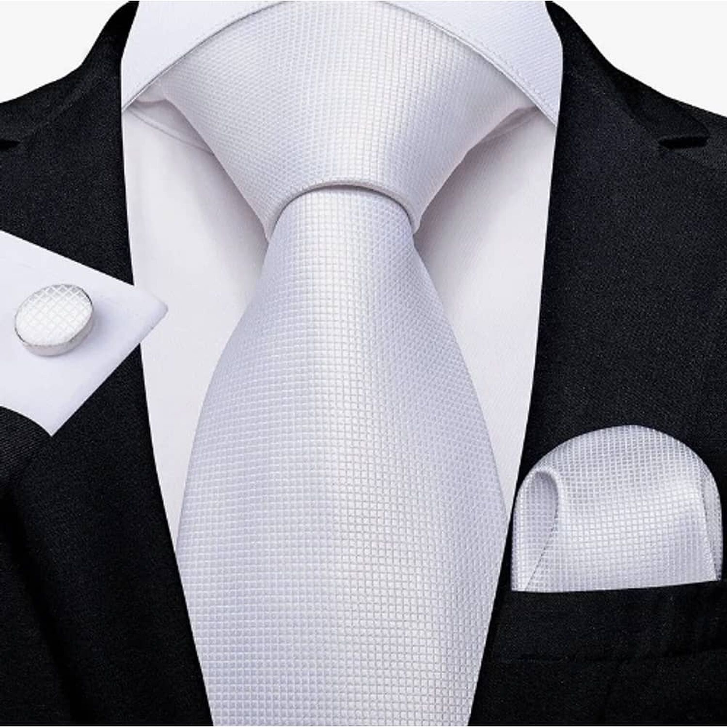 Corbatas Seda Hombres Blanco image number 0.0