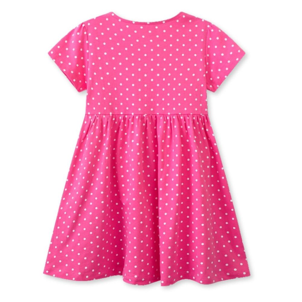 Vestido Manga Corta Niña Estampado Rosa Primavera 2 A 7 Años image number 1.0