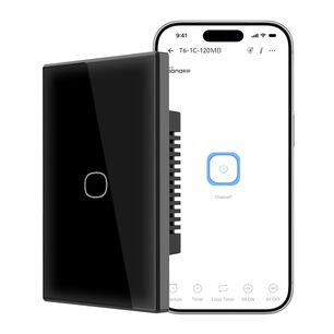 Interruptor Wifi Touch Sonoff Txgen2 De 1 Canal Negro