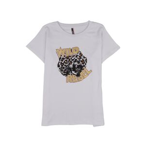 Polera Print Folia Tigre Manga Corta Cuello Redondo Mujer Rolly Go