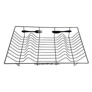 Secador Platos Vajilla Escurridor Negro Kitchen Loza Clasico
