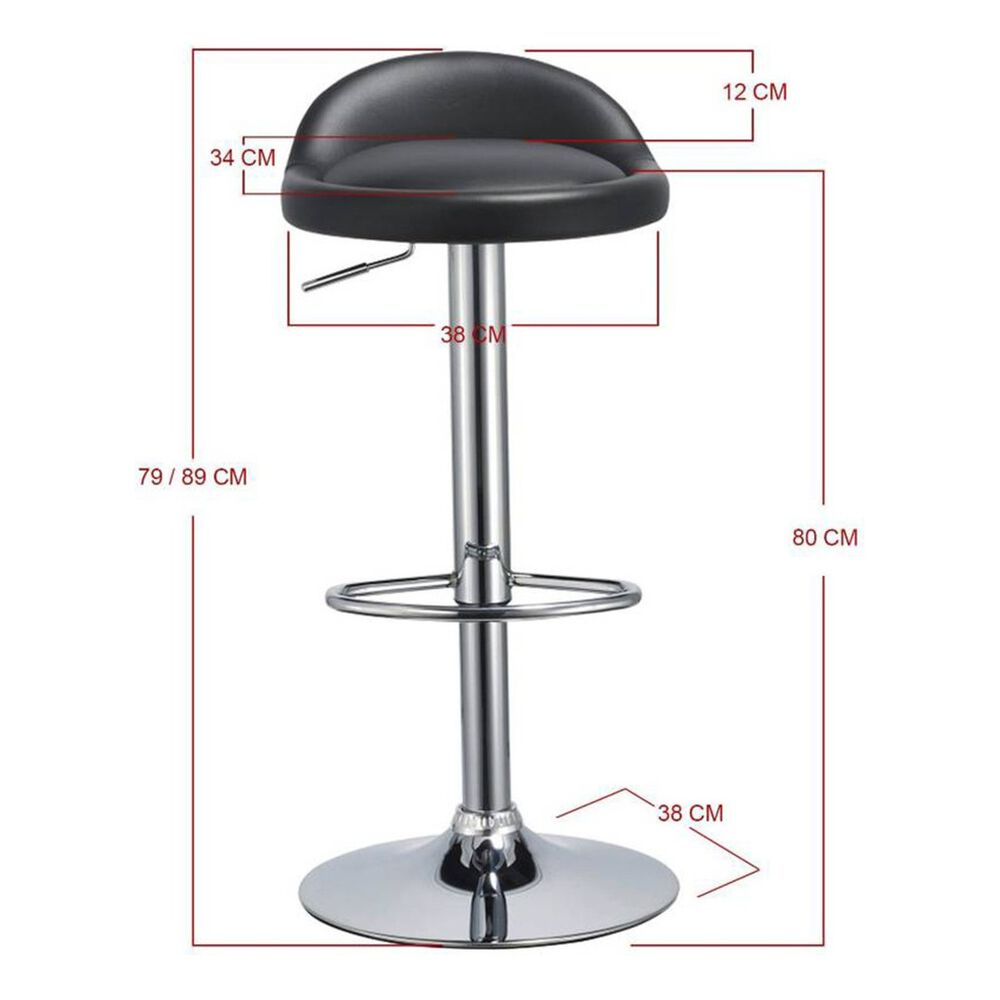 Pack 4 Sillas Bar Altura Regulable Con Respaldo 120 Kg image number 3.0