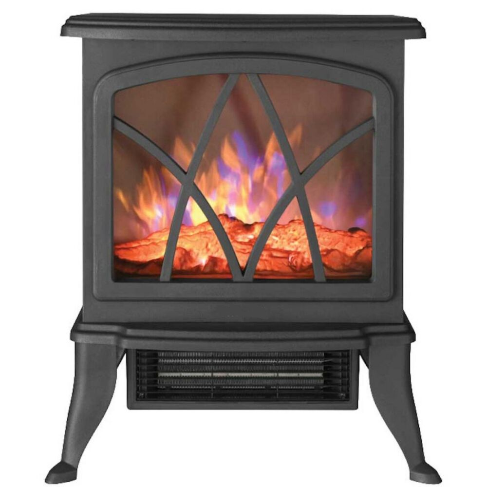 Chimenea El&eacute;ctrica Vintage Regulable Efecto Llama Real 3d image number 0.0