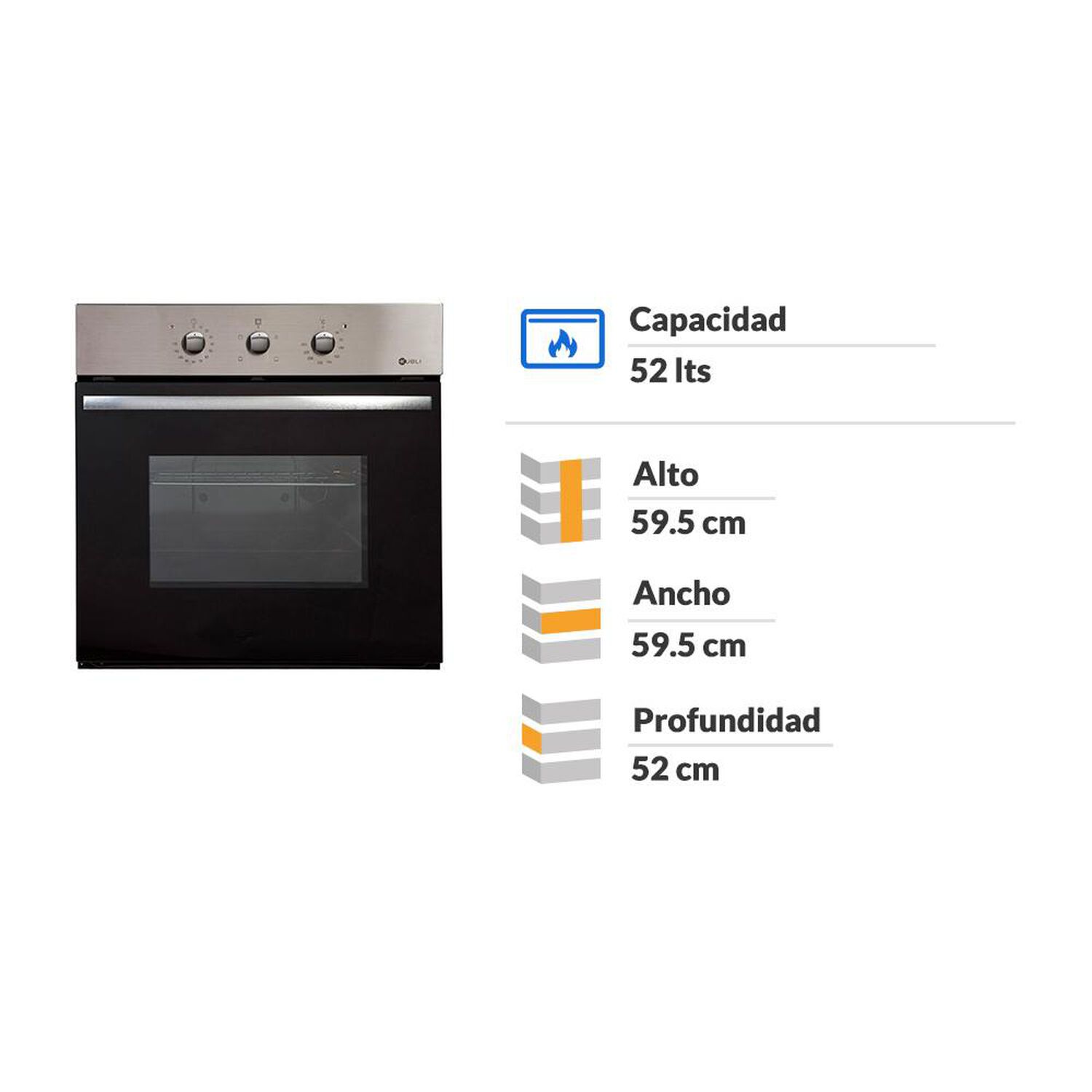 Horno Empotrado Kubli Neu 2.0 / 52 Litros image number 1.0