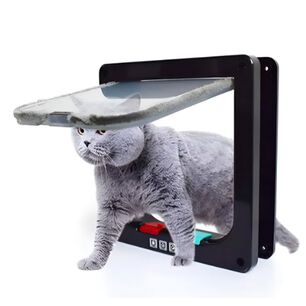 Puerta Para Gato Perro Mascotas 4 Modos Bloqueo Xl