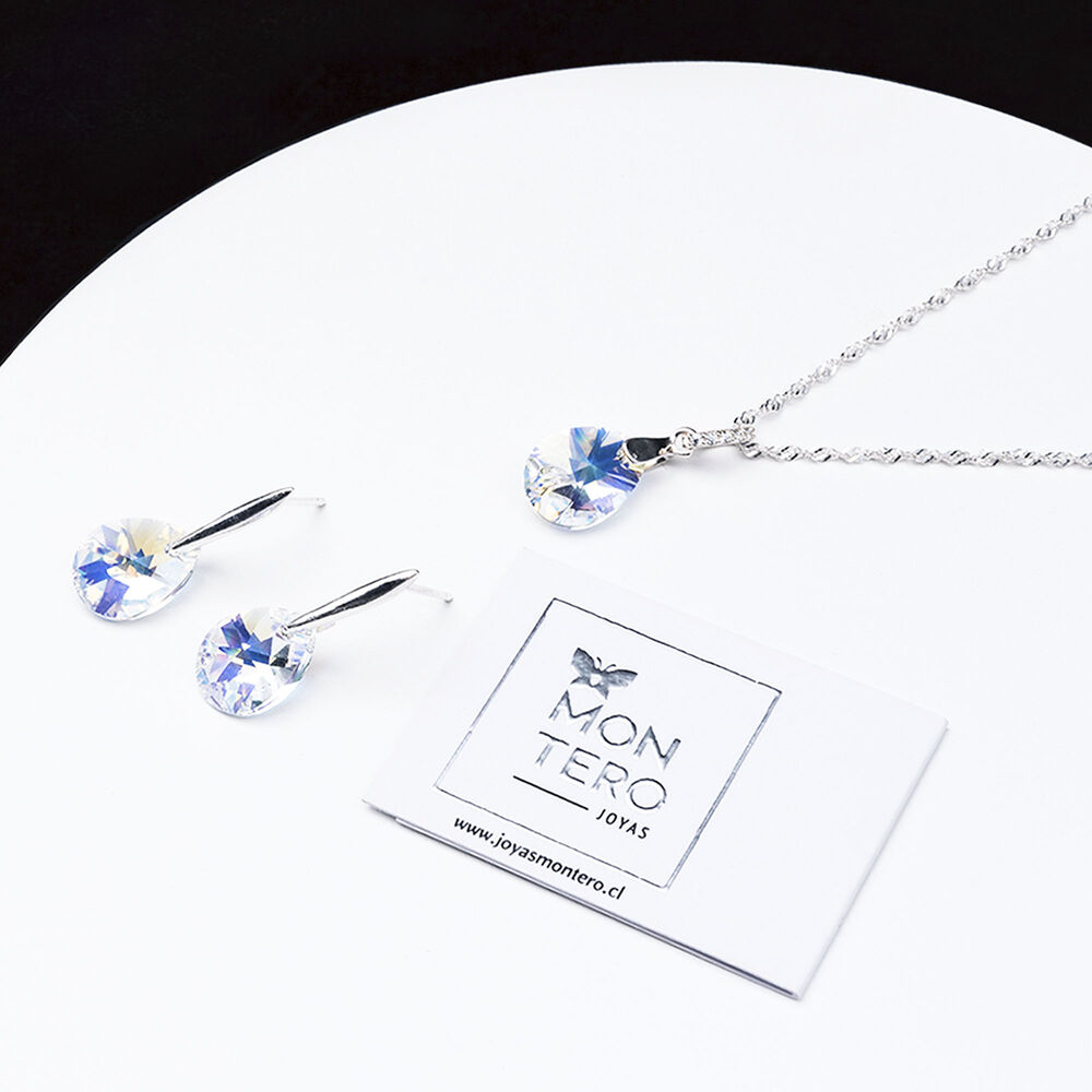 Conjunto Encanto Cristal Genuino Aurora Boreal image number 1.0