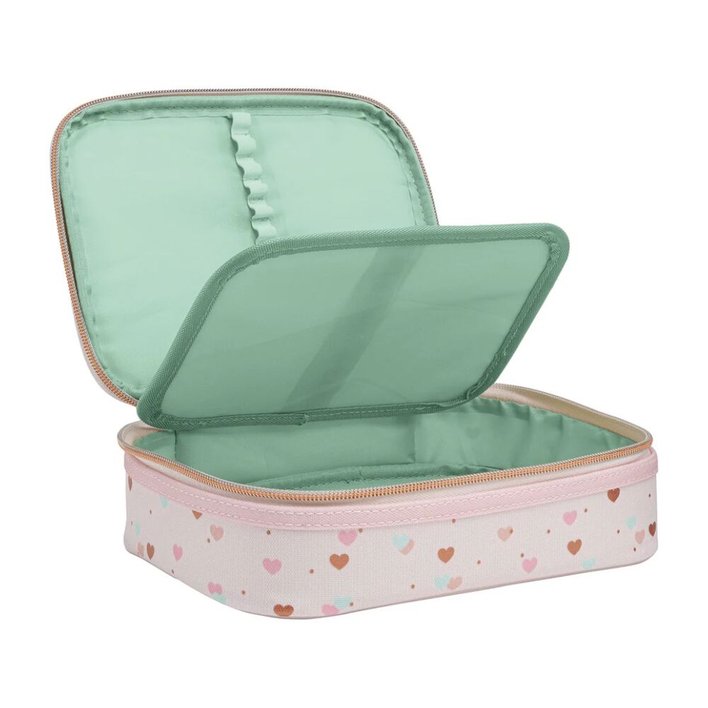 Tilibra Estuche Box Para 100 Lápices Con Divisor Y Elastico Organizador Joyful Y Sweet Rosa image number 1.0
