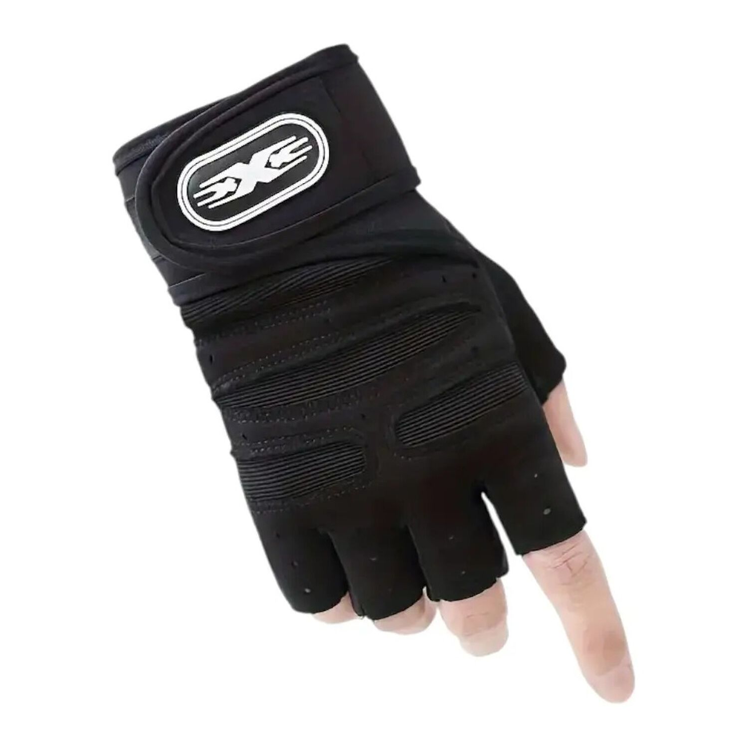 Kit Gym Inicial Guantes + Bandas El&aacute;sticas + Toalla Microfib Negro Xl image number 2.0