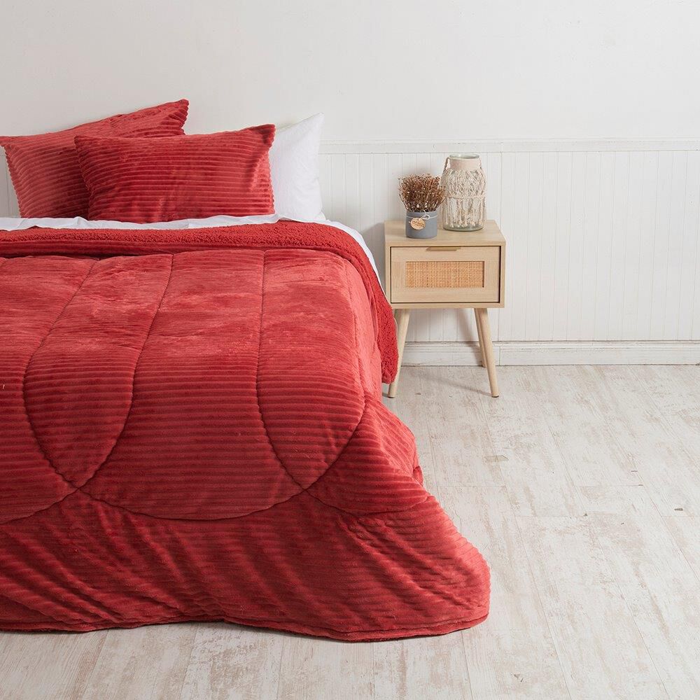 Plumon Corduroy Coral Sherpa King Rojo image number 0.0