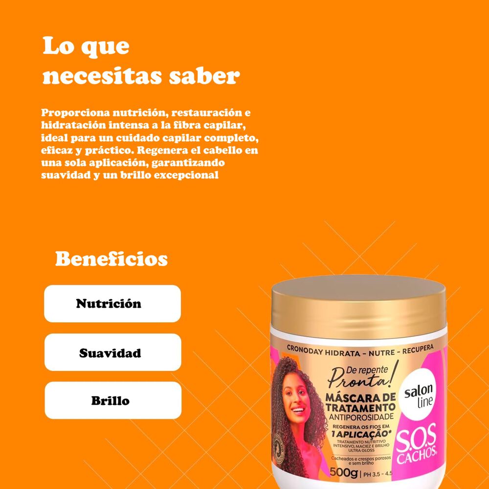 Sos Mascara Antiporosidades Pronta 500gr Salon Line image number 2.0