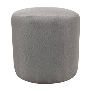 Pouf Redondo Felpa Gris